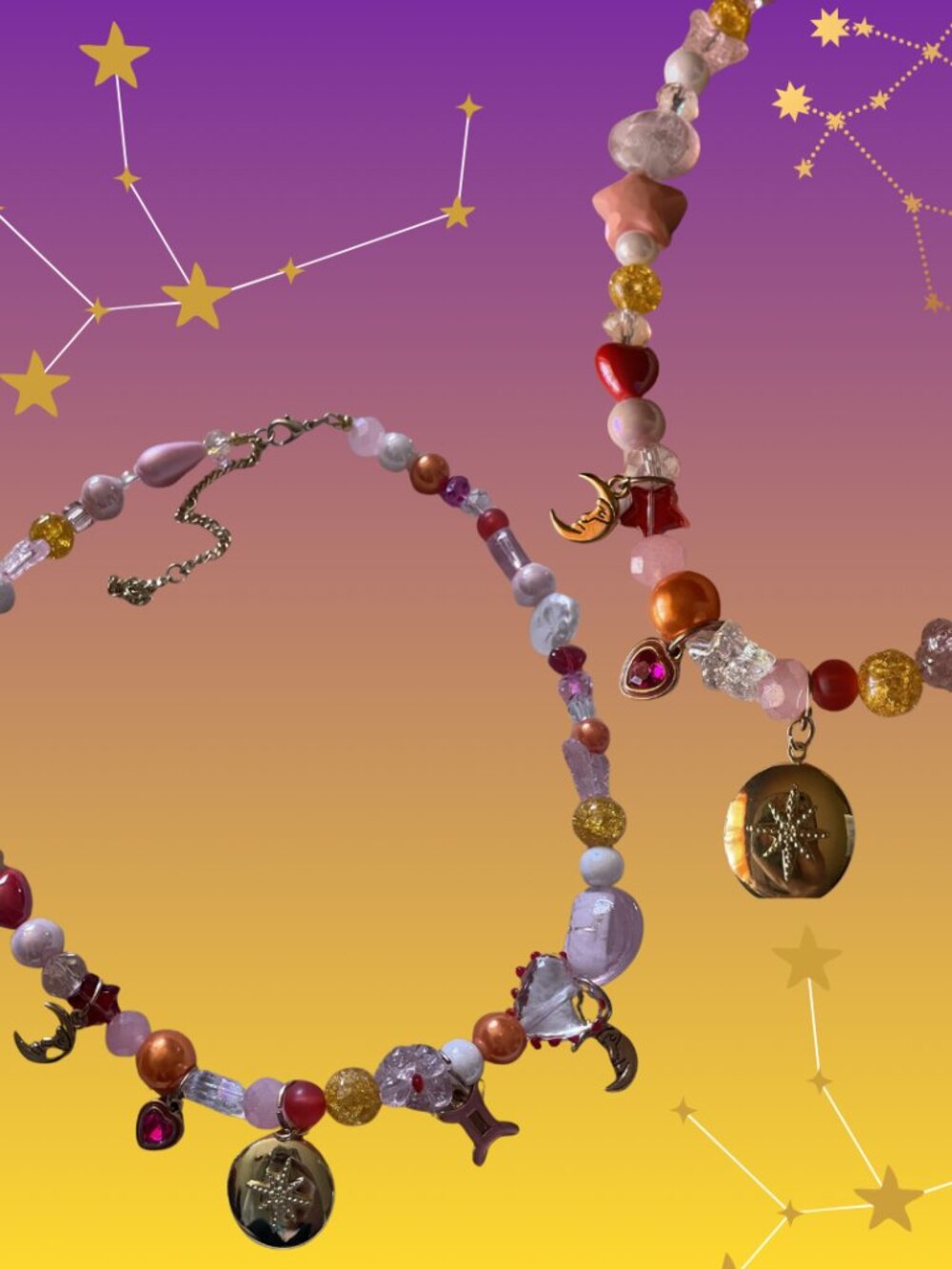 ✨Handmade Aquarius Themed Beaded Necklace ✨